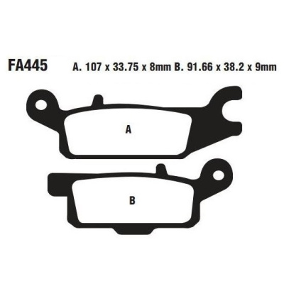 Колодки тормозные диск FA445 Yamaha