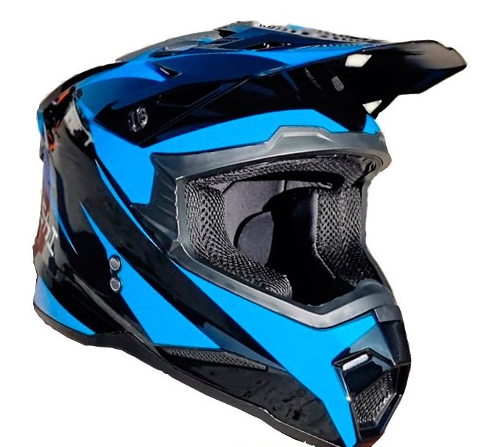 Шлем (кроссовый) KIOSHI Holeshot 801* (XXL) черный/синий