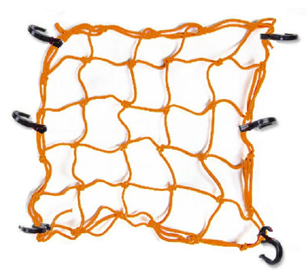 Сетка багажная REXWEAR 40х40 Оранжевая  пластиковые крючки