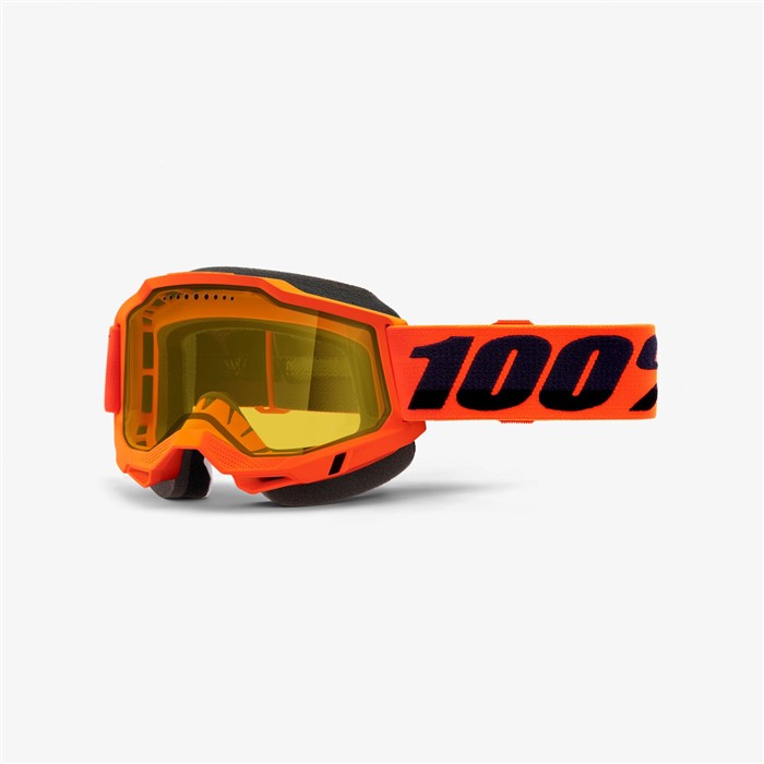 Очки 100% Accuri 2 Snowmobile Goggle Neon Orange/Yellow Vented Dual Lens