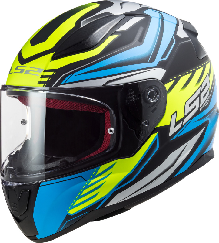 Шлем (интеграл) LS2 FF353 (L) RAPID GALE Matte Black Blue Yellow