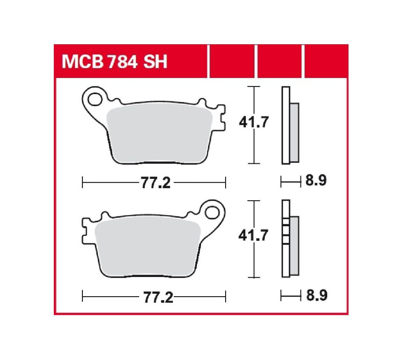 Колодки тормозные диск MCB784SH