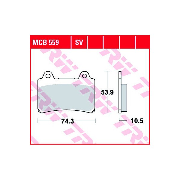 Колодки тормозные диск MCB559