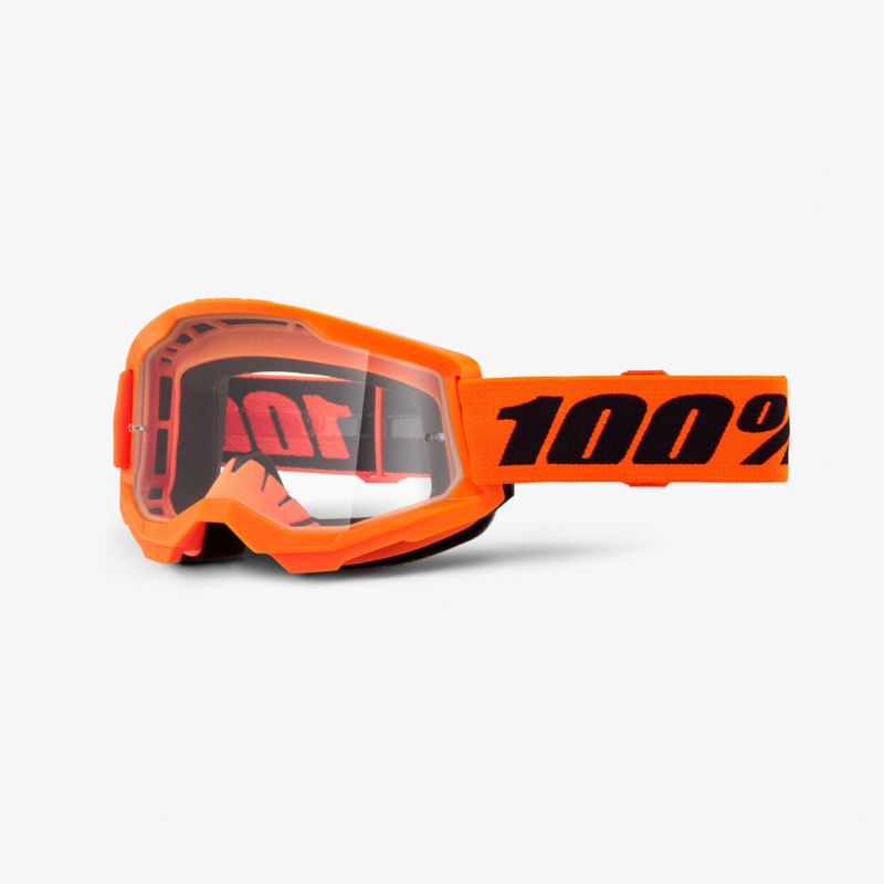 Очки 100% Strata 2 Neon Orange/Clear