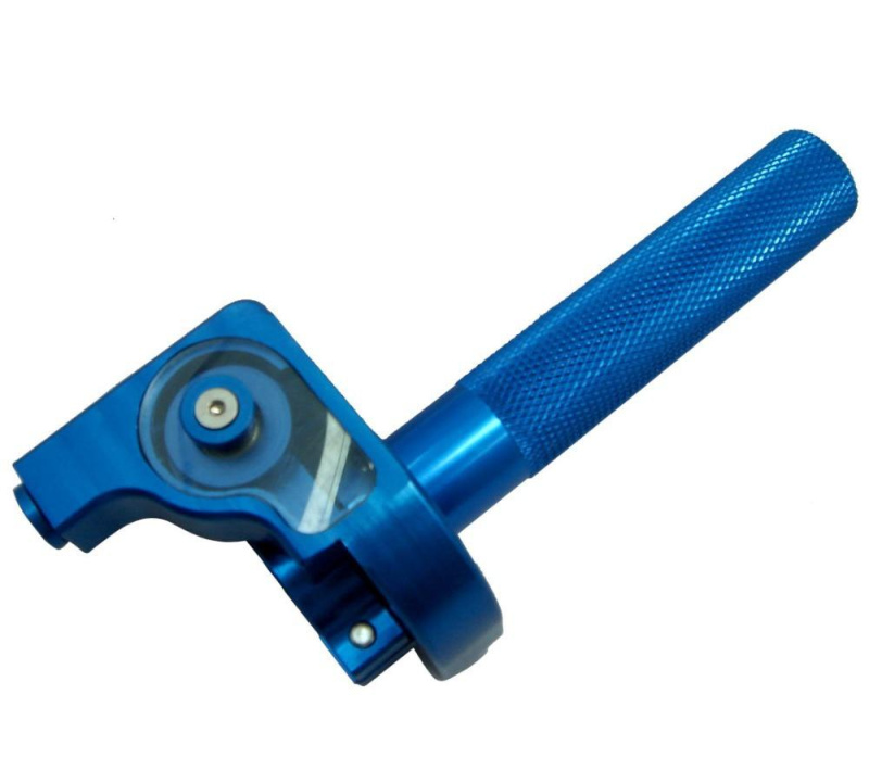 Ручка газа (коротходная роликовая) алюминий синяя
