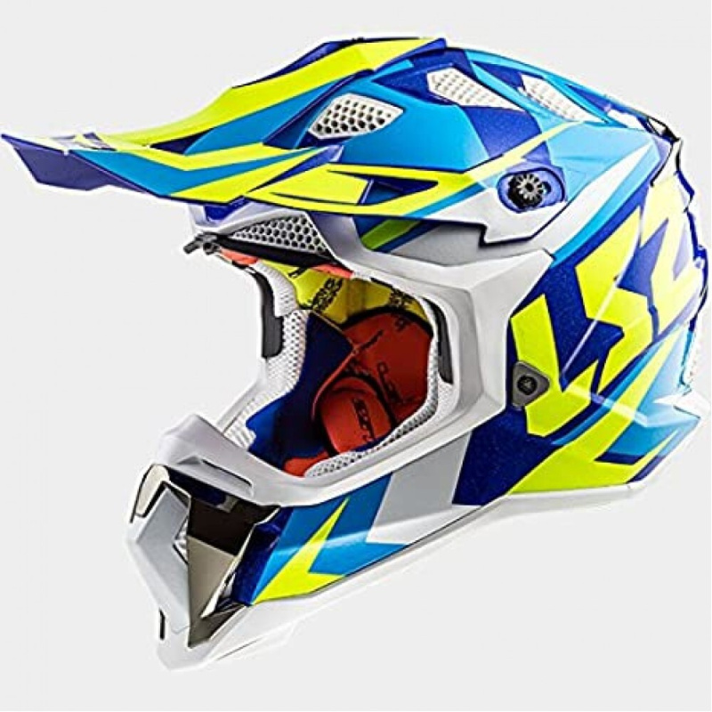Шлем (кросcовый) LS2 MX700 (S) SUBVERTER EVO NIMBLE (бело-сине-желтый)