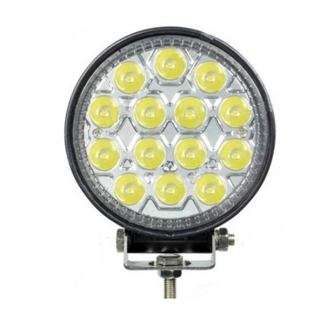 Фара LED B05-42W (дальний свет, 14 диодов круг метал. корп.42 Вт