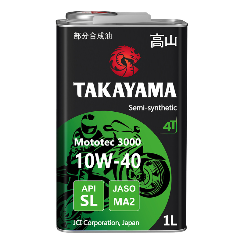 Масло TAKAYAMA Mototec 3000 4T 10W-40 SL, MA2 1л.