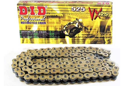 Цепь приводная DID 525 VX Gold & Black