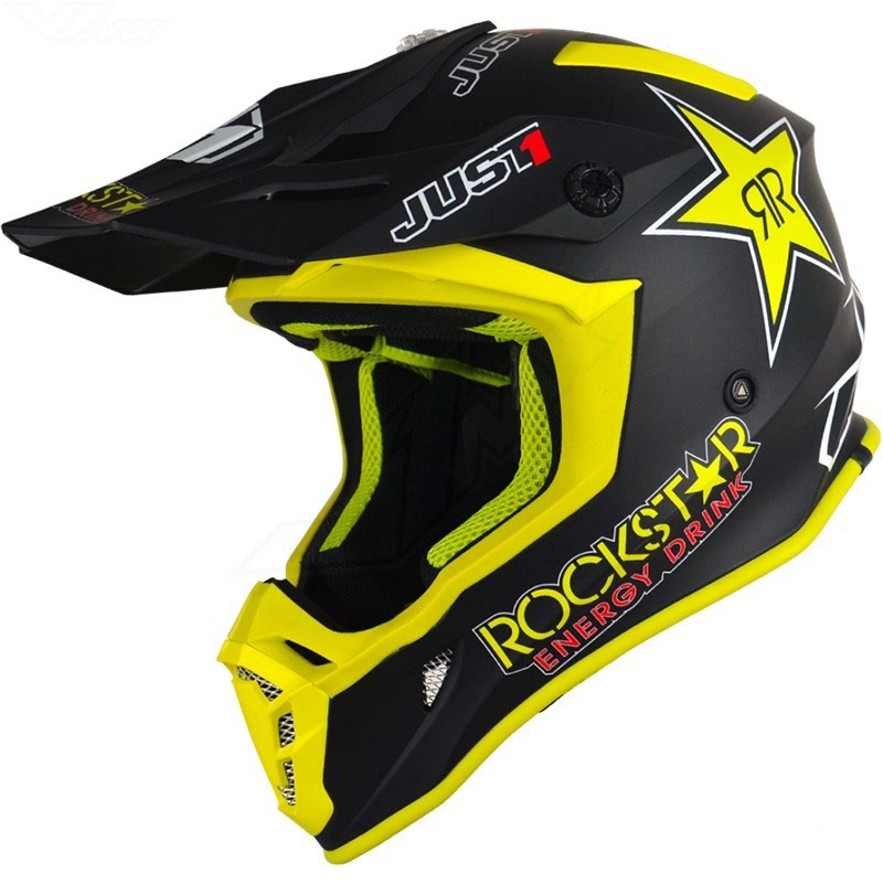 Шлем (кроссовый) Just1 J38 RockStar (XL) желтый/черный/белый