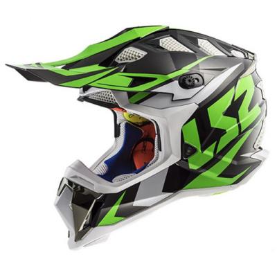 Шлем (кросcовый) LS2 MX470 (S) SUBVERTER NIMBLE BLACK WHITE GREEN