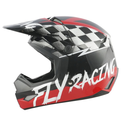 Шлем детскй (кроссовый) FLY RACING KINETIC Sketch YM красный/черный/серый