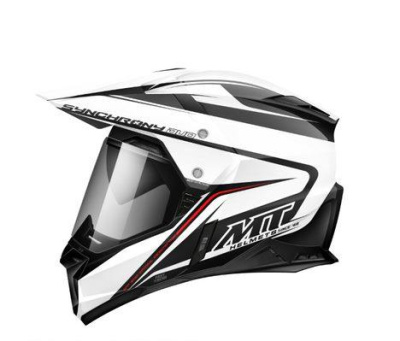 Шлем (мотард) MT (XS) SYNCHRONY DUO SPORT DUAL gloss black White