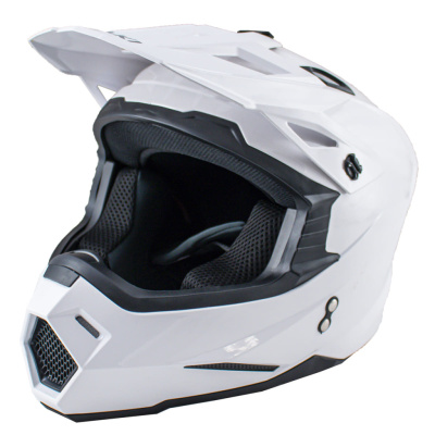 Шлем (кроссовый) ATAKI JK801A Solid (S) белый глянцевый