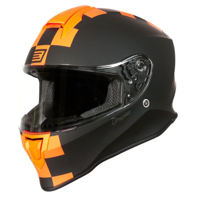 Шлем (интеграл) ORIGINE DINAMO Contest (XS) оранжевый/черный матовый