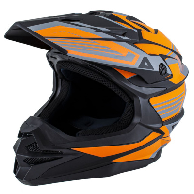 Шлем (кроссовый) ATAKI JK801A Legacy (L) оранжевый/серый матовый