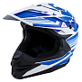 Шлем (кроссовый) ATAKI JK801A Legacy (XL) синий/белый глянцевый
