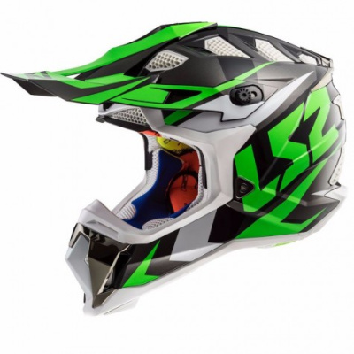 Шлем (кросcовый) LS2 MX470 (XS) SUBVERTER NIMBLE BLACK WHITE GREEN