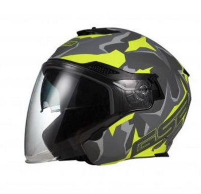 Шлем (открытый) GSB G-263 Grey Matt/Yellow S