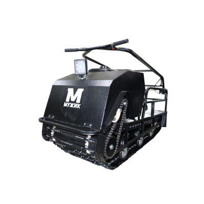 Мотобуксировщик Мужик КР-500/1450 15л/с (катковая подвеска, ручки с под., реверс, выносной стартер)