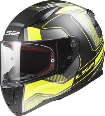 Шлем (интеграл) LS2 FF353 Rapid (S) Carrera matt black Hi-Vis Yellow