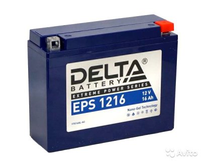 АКБ EPS1216 DELTA YTX16AL-A2 (205х70х162)