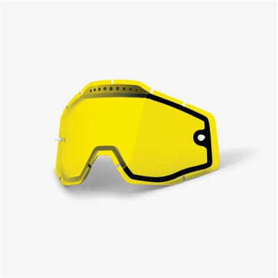 Стекло очков 100% RC2/AC2/ST2 Replacement Leans Vented Dual Pane Yellow