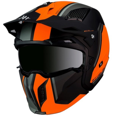 Шлем (стритфайтер) MT TR902XSV (XXL) STREETFIGHTER SZ DARKNESS A5 matt orange