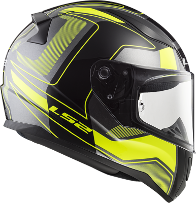 Шлем (интеграл) LS2 FF353 Rapid (XS) Carrera matt black Hi-Vis Yellow 7