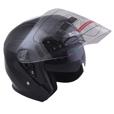 Шлем (открытый) ATAKI JK526 SOLID (L) черный глянцевый