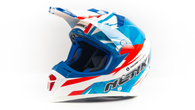 Шлем (кроссовый) NENKI 316 (XL) white/blue/red
