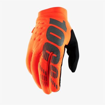 Перчатки 100% Brisker Glove (Fluo/Orange Black) XXL