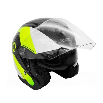 Шлем (открытый) KIOSHI 526 (XL) черный\желтый