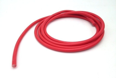 Провод высоковольтный силикон красный с медной жилой S жилы-1.6мм D-7.5мм