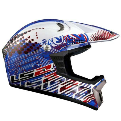 Шлем LS2 MX426 (L) JUNIOR SILICON GLOSS BLUE