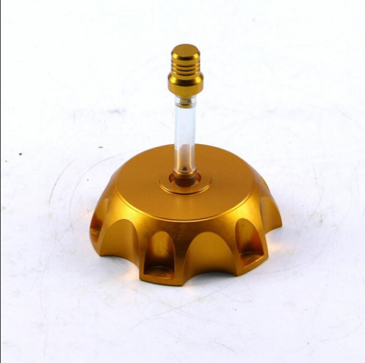 Крышка топливного бака кросс CNC желтая