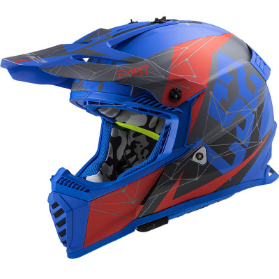 Шлем (кросcовый) LS2 MX437 FAST ALPHA (синий матовый) (XL)