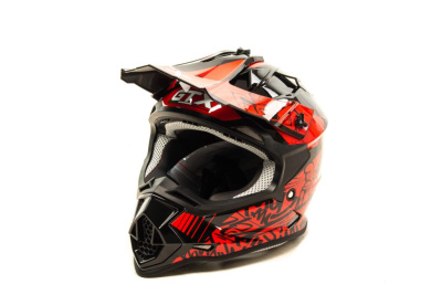 Шлем (кроссовый) GTX 632S (L) black/red подростковый