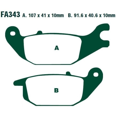 Колодки тормозные диск FA343 задние Seven, Onix, Sport 003 с 2022