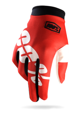 Перчатки 100% ITrack Glove Fire red S 10002-003-10