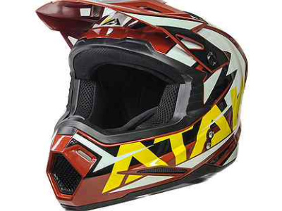 Шлем (кроссовый) ATAKI JK801 Rampage коричневый/желтый глянцевый XL