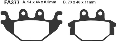 Колодки тормозные ATV Sintered OFF-Road FA377 Stels, Русская Механика